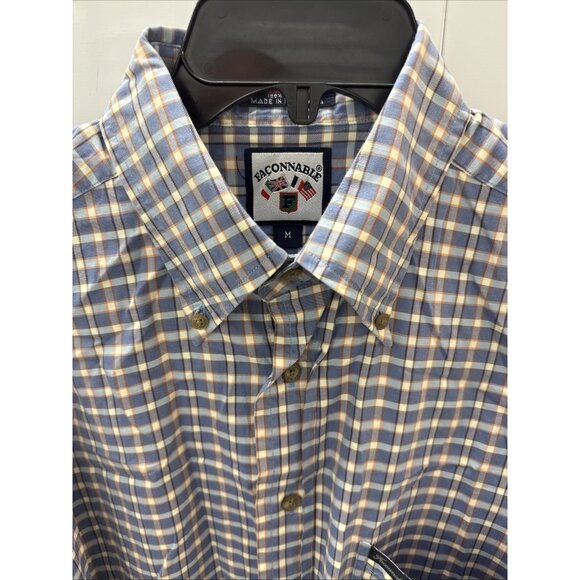 Façonnable Designed In France Men's Medium Multi Color Plaid Long Sleeve Shirt - Picture 5 of 11